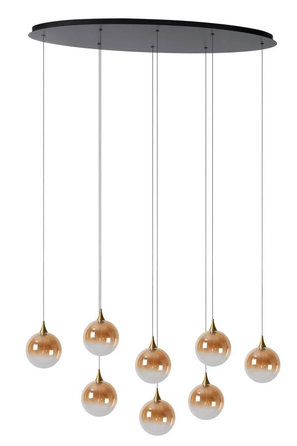 Lucide Premium GISELA - Pendant light - LED Dim. - 8x3,9W 2700K - Amber - turned off